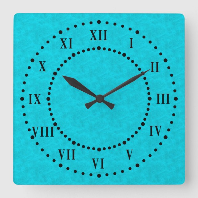 Reloj de pared ciánico de los números romanos de (Anverso)