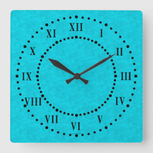 Reloj de pared ciánico de los números romanos de