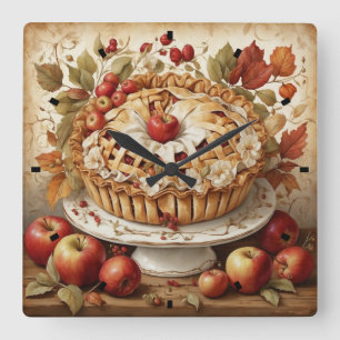 Reloj de pared circular de Apple de otoño