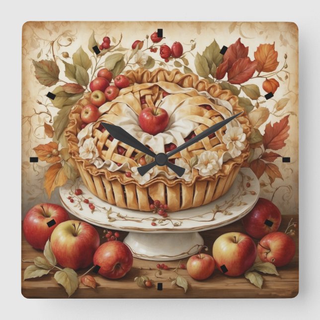 Reloj de pared circular de Apple de otoño (Anverso)