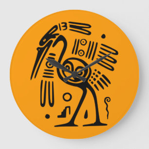Reloj de pared circular de aves de México
