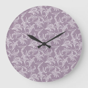 Reloj de pared circular de moda: Lilies-of-the-Val
