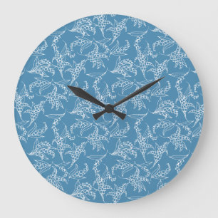 Reloj de pared circular de moda: Lilies-of-the-Val