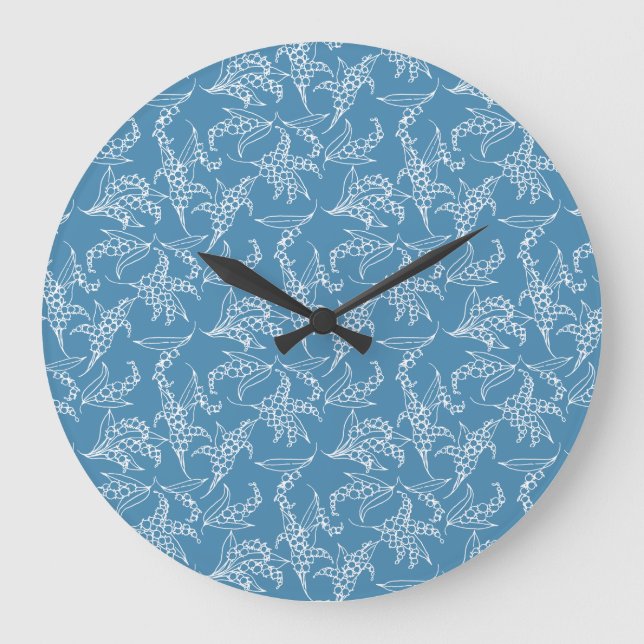 Reloj de pared circular de moda: Lilies-of-the-Val (Anverso)