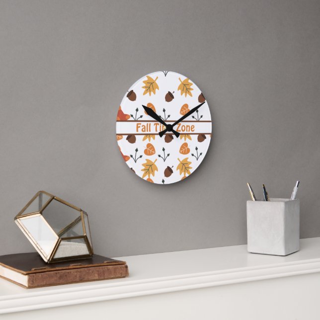 Reloj de pared circular de otoño personalizado (Oficina)