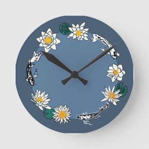 Reloj de Pared Círculo Botánico Estanque de Median