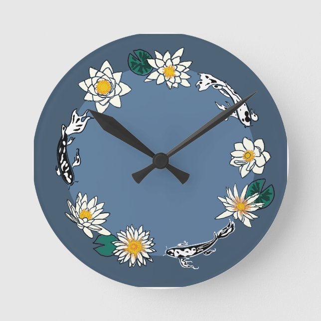Reloj de Pared Círculo Botánico Estanque de Median (Anverso)