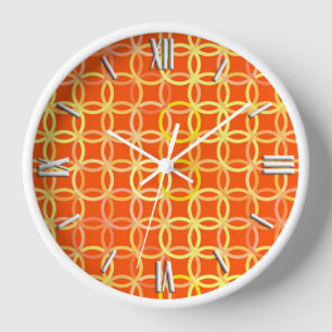 Reloj De Pared Círculos modernos de los mediados de siglo,