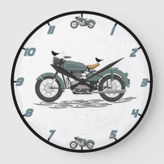 Reloj de pared clásico de la motocicleta