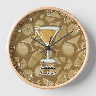 Reloj De Pared Cóctel de Sidecar
