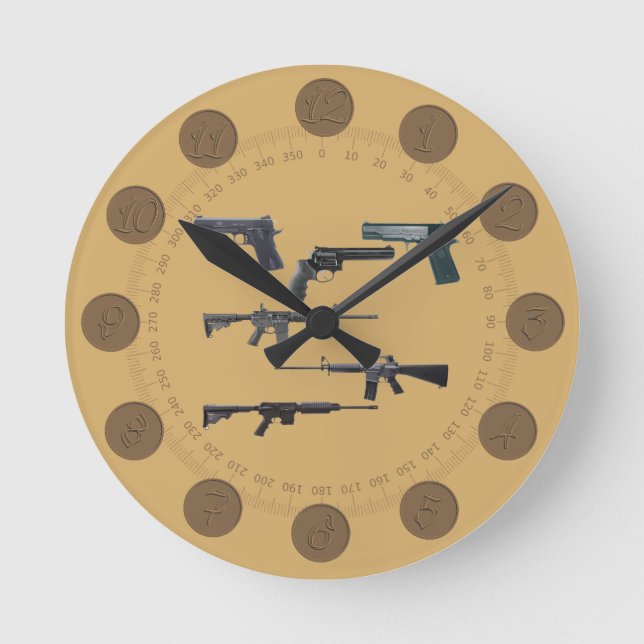 Reloj de pared colgante de armas (Anverso)