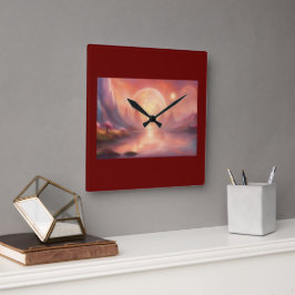 Reloj de pared Color de Borgoña, Resumen