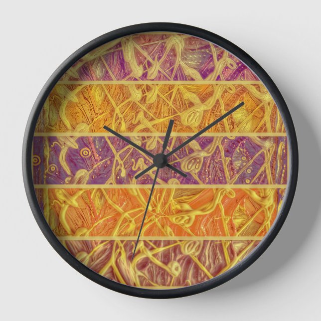 Reloj de pared colorido colores abstracto (Anverso)