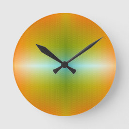 Reloj de pared colorido con una cara en degradado