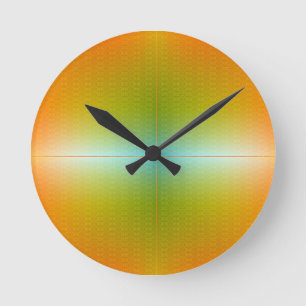 Reloj de pared colorido con una cara en degradado