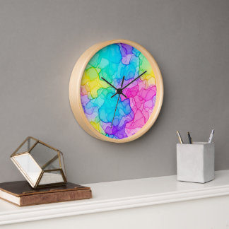 Reloj de pared colorido vibrante - Desi moderno ar