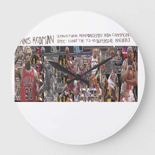 Reloj de pared con 200 retratos de Dennis Rodman (Anverso)
