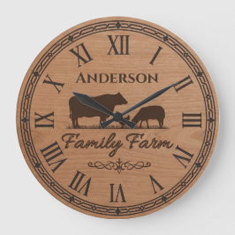 Reloj de pared con apellido de familia personaliza