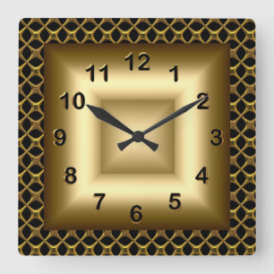 Reloj de pared con aspecto de metal negro bronce d