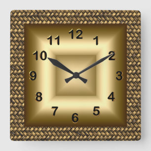 Reloj de pared con aspecto de metal negro bronce d