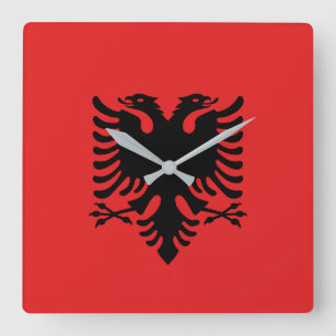 Reloj de pared con bandera de Albania