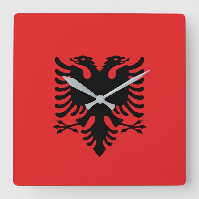 Reloj de pared con bandera de Albania (Anverso)