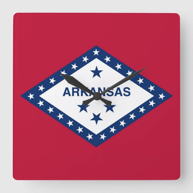 Reloj de pared con bandera de Arkansas, Estados Un (Anverso)