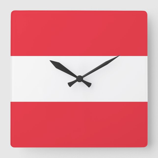 Reloj de pared con bandera de Austria (Anverso)