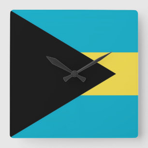 Reloj de pared con bandera de Bahamas