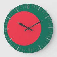 Reloj de pared con bandera de Bangladesh