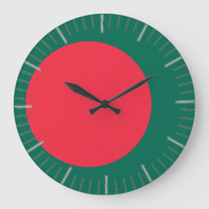 Reloj de pared con bandera de Bangladesh