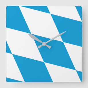 Reloj de pared con bandera de Baviera, Alemania