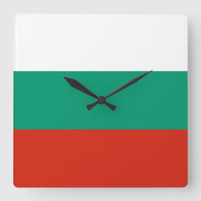 Reloj de pared con bandera de Bulgaria (Anverso)