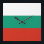 Reloj de pared con bandera de Bulgaria<br><div class="desc">Impresionante reloj de pared patriótico con bandera de Bulgaria. Este producto es su personalizable.</div>
