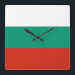 Reloj de pared con bandera de Bulgaria<br><div class="desc">Impresionante reloj de pared patriótico con bandera de Bulgaria. Este producto es su personalizable.</div>