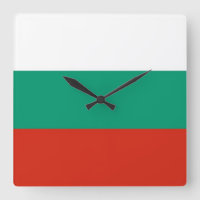 Reloj de pared con bandera de Bulgaria