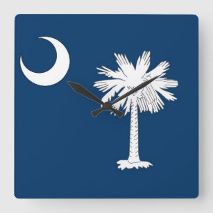 Reloj de pared con bandera de Carolina del Sur, Es
