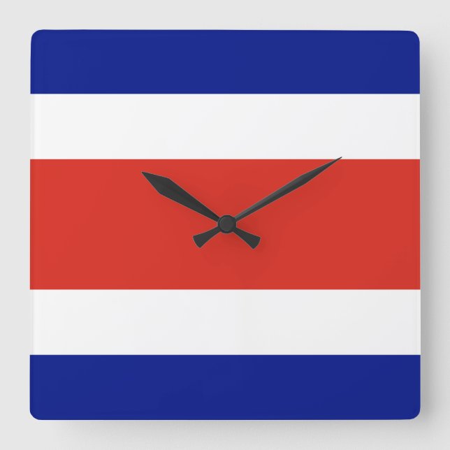 Reloj de pared con bandera de Costa Rica (Anverso)