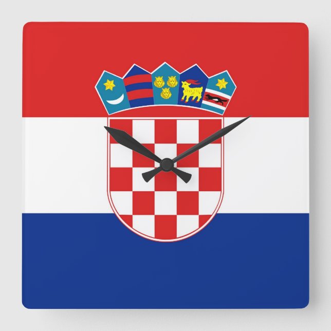 Reloj de pared con bandera de Croacia (Anverso)