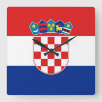 Reloj de pared con bandera de Croacia