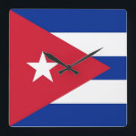 Reloj de pared con bandera de Cuba<br><div class="desc">Manténgase al tanto del tiempo con nuestro reloj de pared con la vibrante bandera de Cuba! Este reloj de pared es más que un simple reloj funcional; es una celebración de la rica herencia cultural y la identidad nacional de Cuba. El audaz diseño de la bandera cubana añade un toque...</div>