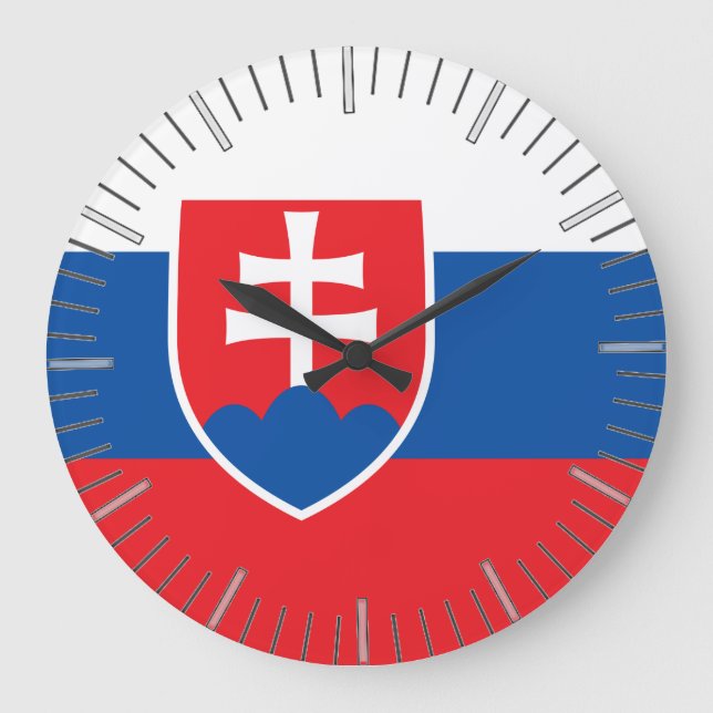 Reloj de pared con bandera de Eslovaquia (Anverso)