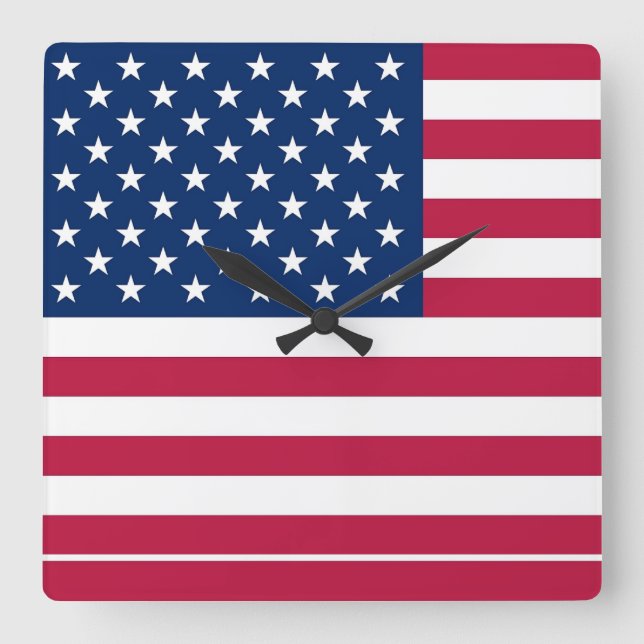 Reloj de pared con bandera de Estados Unidos (Anverso)