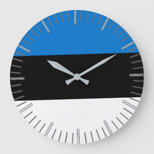 Reloj de pared con bandera de Estonia