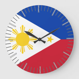 Reloj de pared con bandera de Filipinas