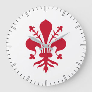 Reloj de pared con bandera de Florencia, Italia