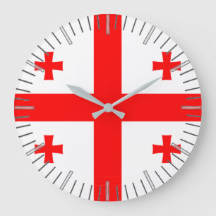 Reloj de pared con bandera de Georgia