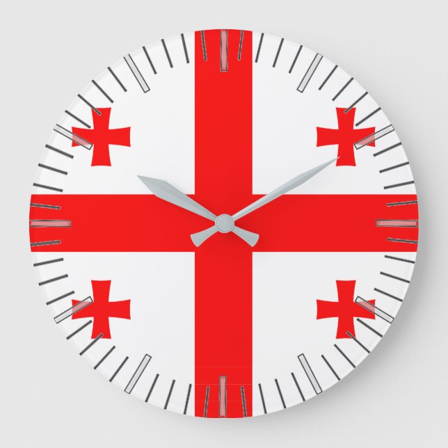 Reloj de pared con bandera de Georgia (Anverso)