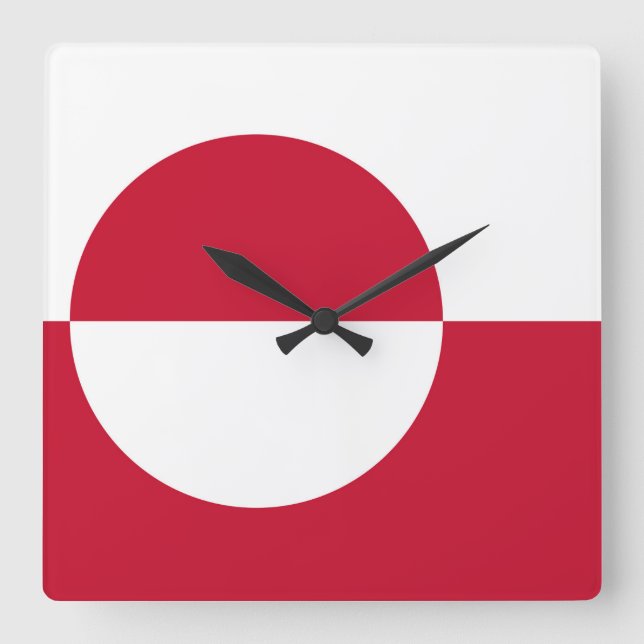 Reloj de pared con bandera de Groenlandia (Anverso)