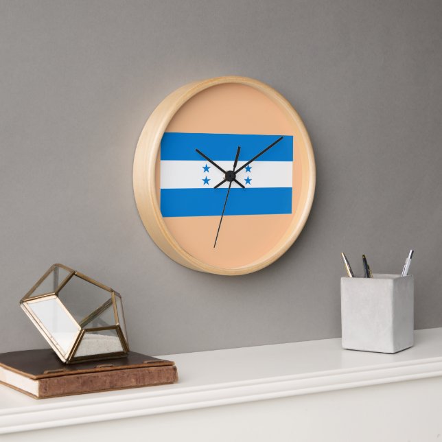 Reloj de pared con bandera de Honduras (Oficina)